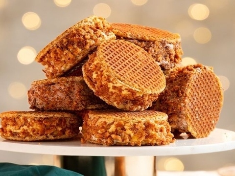 ijswafel met speculaas